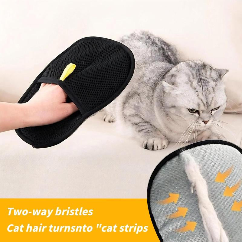 Pet Grooming & Hair Remover Gloves – Reusable, Double-Sided, Electrostatic for Dogs, Cats, Furniture & More
