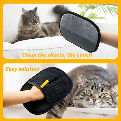 Pet Grooming & Hair Remover Gloves – Reusable, Double-Sided, Electrostatic for Dogs, Cats, Furniture & More