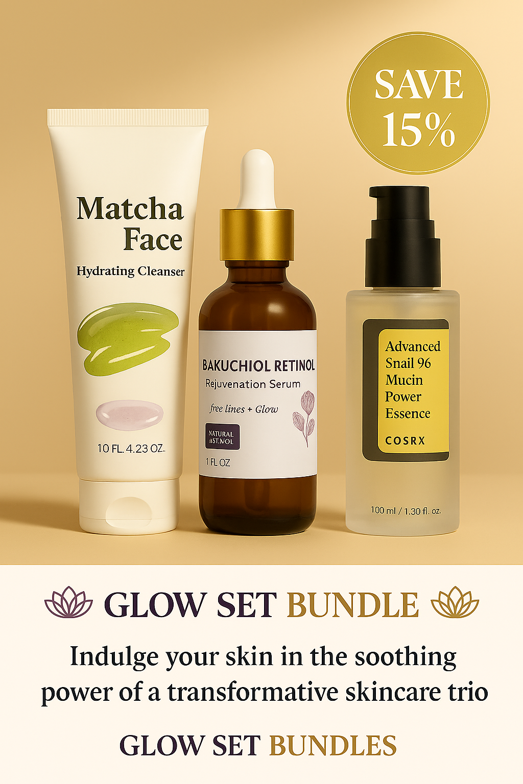 ✨Glow Set: Trio + BOGO Bakuchiol—You Get 2 Serums—Plus Extra 15% Off