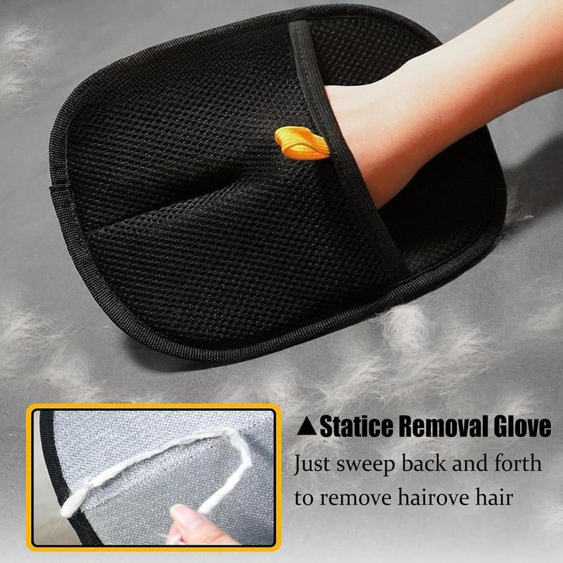 Pet Grooming & Hair Remover Gloves – Reusable, Double-Sided, Electrostatic for Dogs, Cats, Furniture & More